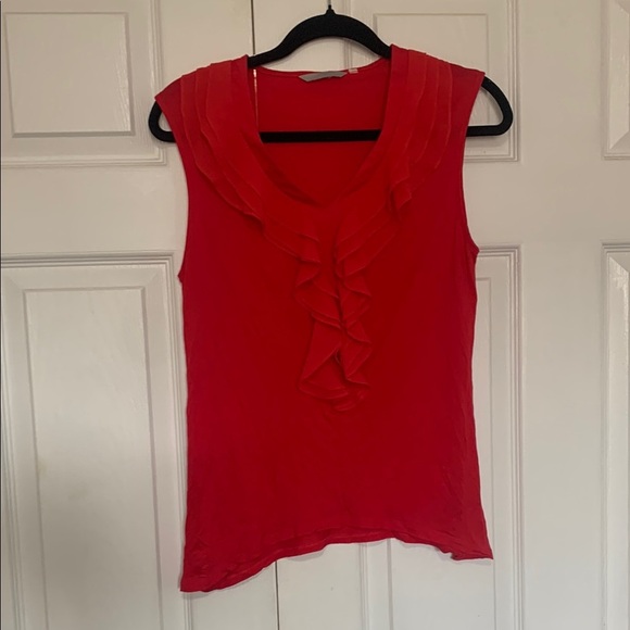 Chic Red Ruffled Tank Top - Picture 1 of 5